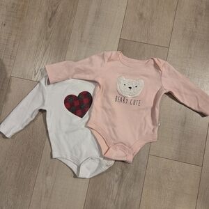 Charming Pink and White Bear Bodysuits